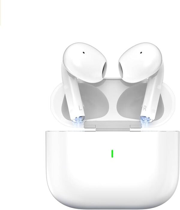 Fone de Ouvido Bluetooth 5.3, Tipo USB C Fone de Ouvido Sem Fio com Microfone, Earphone Sem Fio Bluetooth À Prova D'água HiFi Com Cancelamento De Ruído e Energia para 40 Horas Totais