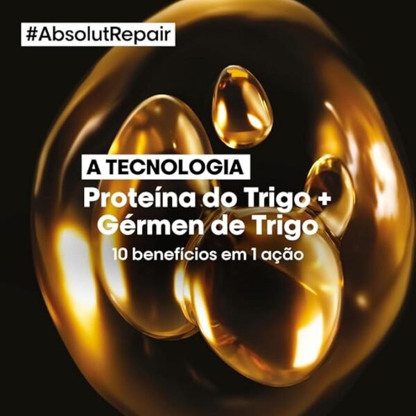 L'Oréal Professionnel Óleo 10 em 1 Absolut Repair | Multi-benefícios para cabelos secos e danificados | Repara e Promove Brilho | Com Gold Quinoa e Proteínas - Image 2