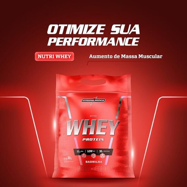 Integralmédica - Nutri Whey Protein Baunilha - Suplemento Alimentar - Fonte de Proteínas e Carboidratos - Pouch 900g - Image 2