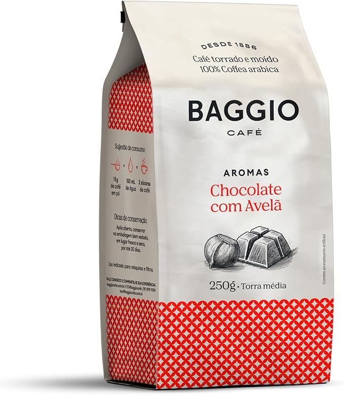 Baggio Café Café Torrado E Moído Aroma De Chocolate Com Avelã 250G - Image 2