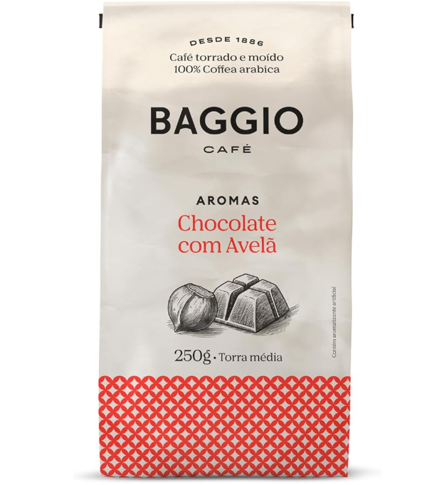 Baggio Café Café Torrado E Moído Aroma De Chocolate Com Avelã 250G